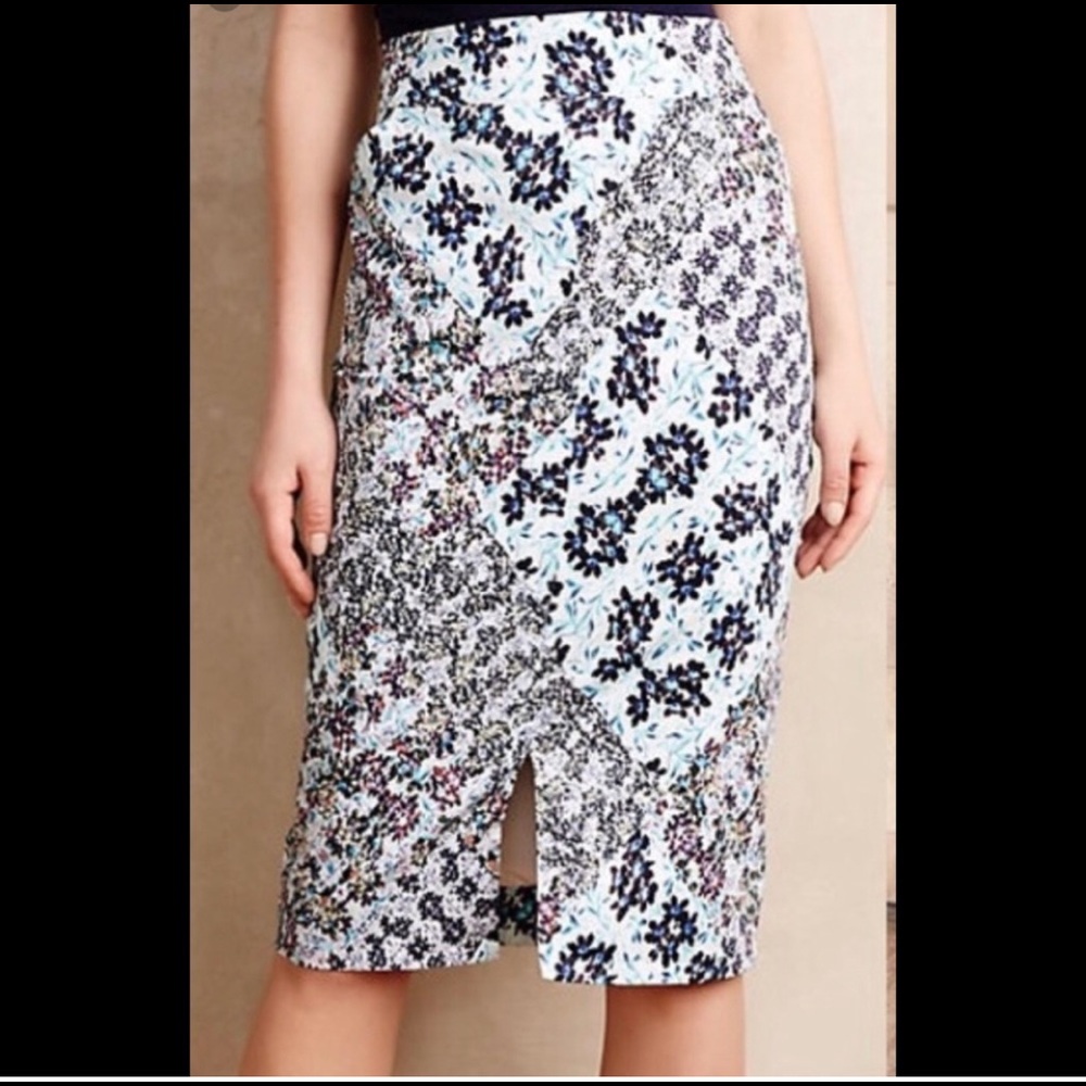 Anthropologie Floral Pencil Skirt by LAVI